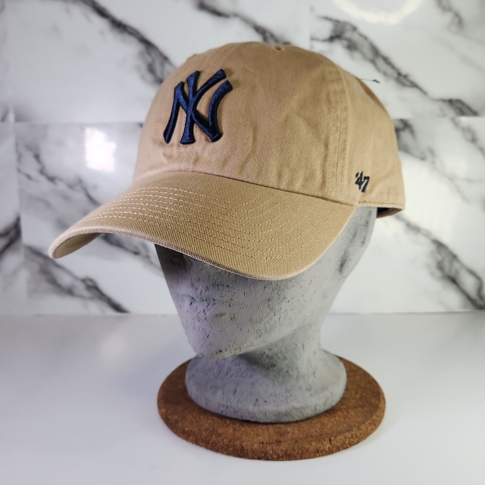New York NY Cap Tan and Navy Women's Hat 47